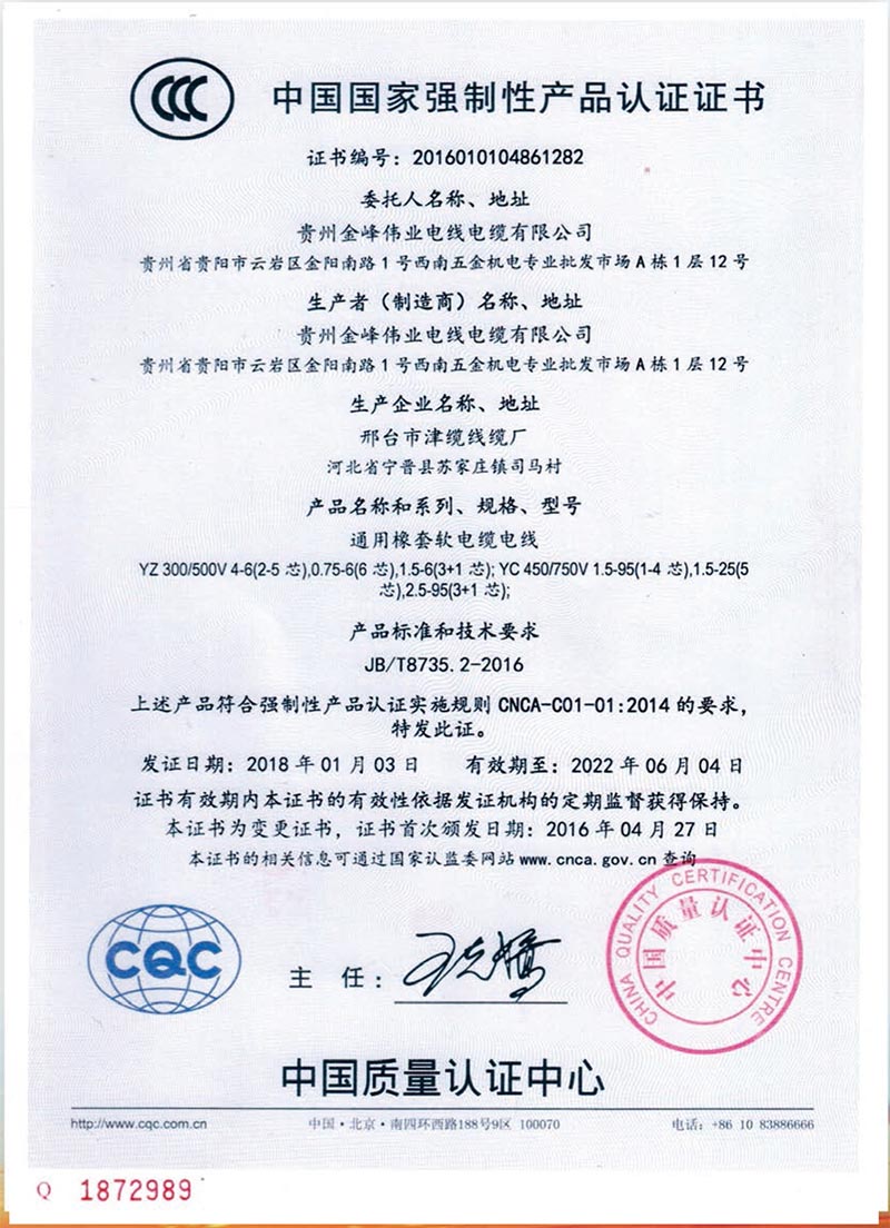 中国国家强制性产品认证证书5